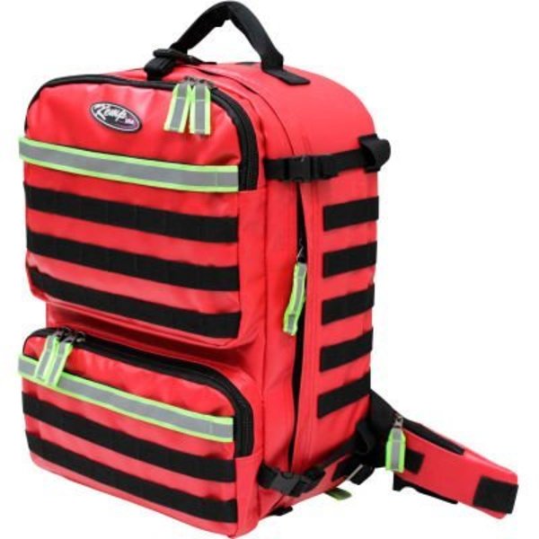 Kemp Usa Kemp USA Tarpaulin Red Fluid-Resistant Rescue And Tactical EMS Bag 10-122-RED-TPN